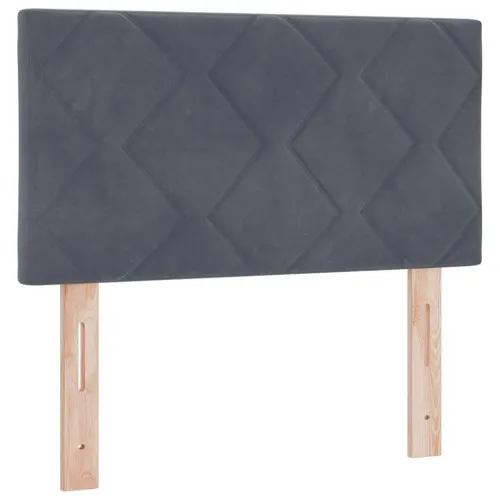 Box spring krevet Tamno siva 80 x 200 cm Baršun - Tamno siva 80 x 200 cm Dizajn s rombovima Cijena