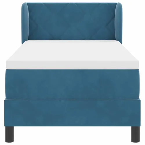 Box spring krevet Tamno plava 80 x 200 cm Baršun - Tamno plava 80 x 200 cm Dizajn s rombovima Cijena