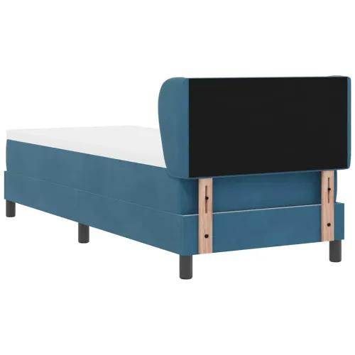 Box spring krevet Tamno plava 80 x 200 cm Baršun - Tamno plava 80 x 200 cm Dizajn s rombovima Cijena