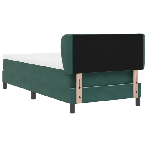 Box spring krevet Tamnozelena 90 x 190 cm Baršun - Tamnozelena 90 x 190 cm Dizajn s rombovima Cijena