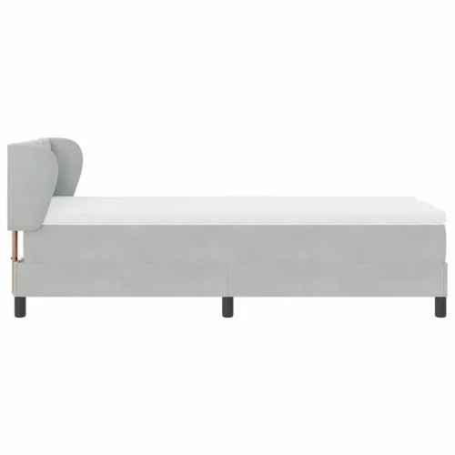 Box spring krevet Svjetlosiva 100 x 200 cm Baršun - Svjetlosiva 100 x 200 cm Dizajn s rombovima Cijena