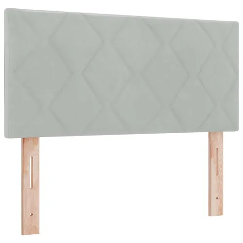 Box spring krevet Svjetlosiva 100 x 200 cm Baršun - Svjetlosiva 100 x 200 cm Dizajn s rombovima Cijena
