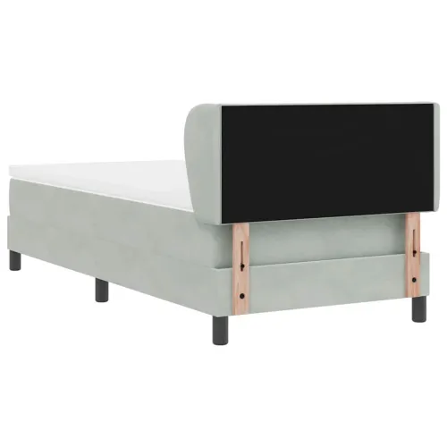 Box spring krevet Svjetlosiva 100 x 200 cm Baršun - Svjetlosiva 100 x 200 cm Dizajn s rombovima Cijena