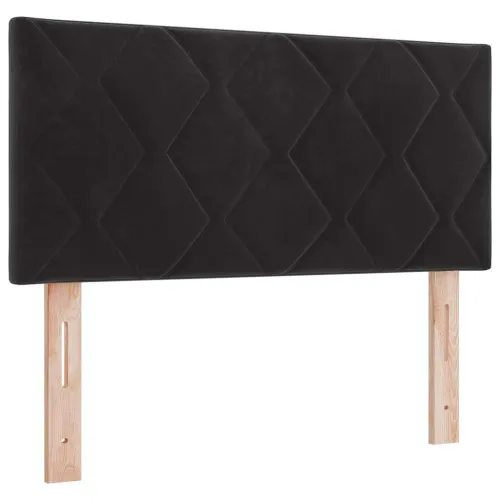 Box spring krevet s uzglavljem Crna 100 x 200 cm Baršun - Crna 100 x 200 cm Dizajn s rombovima Cijena