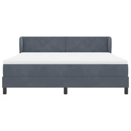 Box spring krevet Tamno siva 180 x 200 cm Baršun - Tamno siva 180 x 200 cm Dizajn s rombovima Cijena