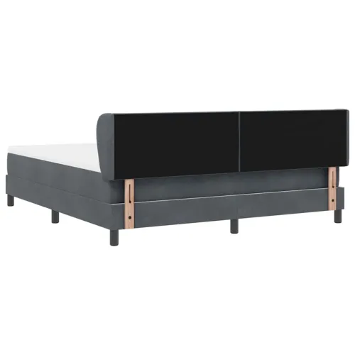 Box spring krevet Tamno siva 180 x 200 cm Baršun - Tamno siva 180 x 200 cm Dizajn s rombovima Cijena