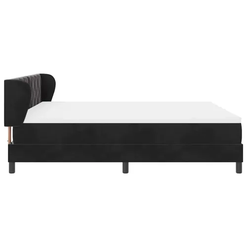 Box spring krevet s uzglavljem Crna 180 x 200 cm Baršun - Crna 180 x 200 cm Dizajn s rombovima Cijena