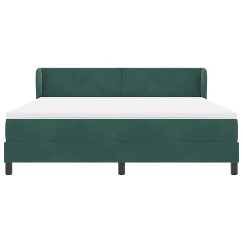 Box spring krevet Tamnozelena 180 x 200 cm Baršun - Tamnozelena 180 x 200 cm Dizajn s rombovima Cijena
