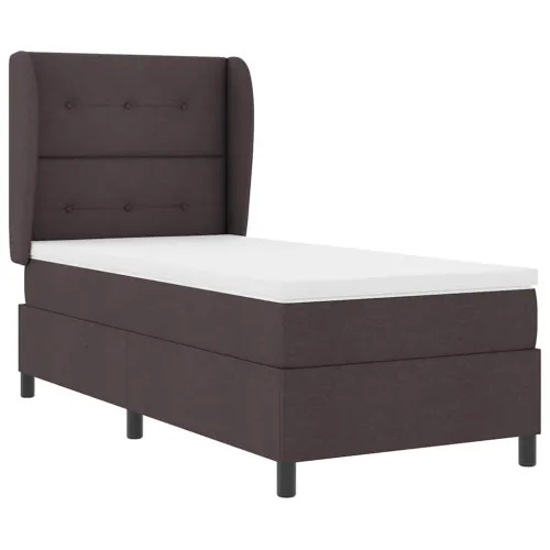 Box spring krevet Tamno smeđa 80 x 200 cm tkanina - Tamno smeđa 80 x 200 cm Prošiveno gumbima Cijena