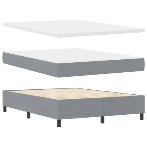 Box spring krevet Svjetlosiva 160 x 200 cm tkanina - Svjetlosiva 160 x 200 cm Dizajn s rombovima Cijena