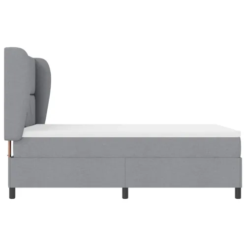 Box spring krevet Svjetlosiva 160 x 200 cm tkanina - Svjetlosiva 160 x 200 cm Dizajn s rombovima Cijena
