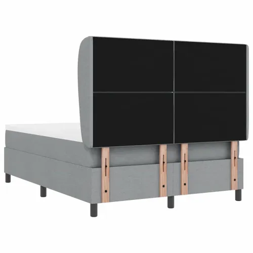 Box spring krevet Svjetlosiva 160 x 200 cm tkanina - Svjetlosiva 160 x 200 cm Dizajn s rombovima Cijena