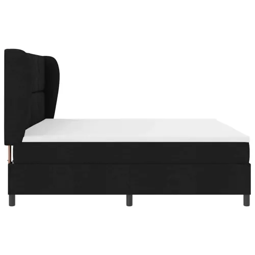 Box spring krevet s uzglavljem Crna 200 x 200 cm tkanina - Crna 200 x 200 cm Dizajn s rombovima Cijena