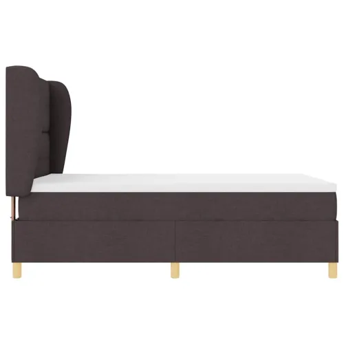Box spring krevet Tamno smeđa 200 x 160 cm tkanina - Tamno smeđa 160 x 200 cm Prošiveno gumbima Cijena