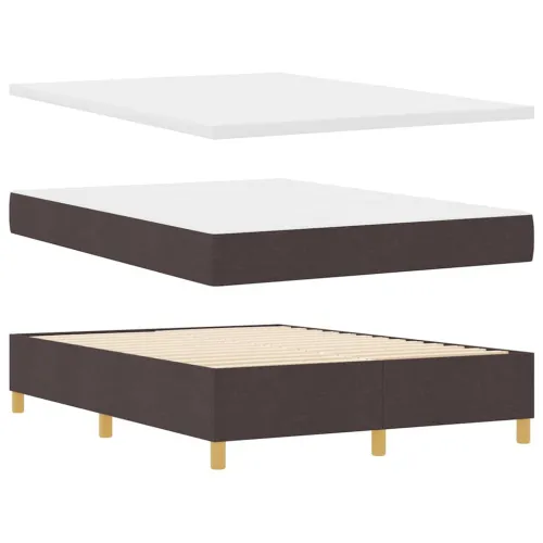 Box spring krevet Tamno smeđa 200 x 160 cm tkanina - Tamno smeđa 160 x 200 cm Prošiveno gumbima Cijena