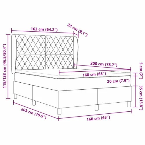 Box spring krevet Svijetlo siva 200 x 160 cm Baršun - Svjetlosiva 160 x 200 cm Kristal s dugmadima Cijena