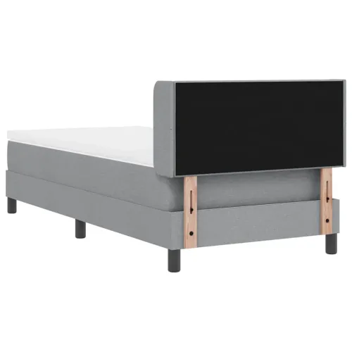 Box spring krevet Svijetlo siva 200 x 100 cm tkanina - Svjetlosiva 100 x 200 cm Prošiveno gumbima Cijena