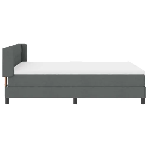 Box spring krevet Tamno siva 190 x 140 cm tkanina - Tamno siva 140 x 190 cm Prošiveno gumbima Cijena