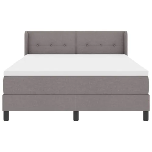 Box spring krevet Sivo-smeđa 200 x 140 cm tkanina - Sivo-smeđa 140 x 200 cm Prošiveno gumbima Cijena