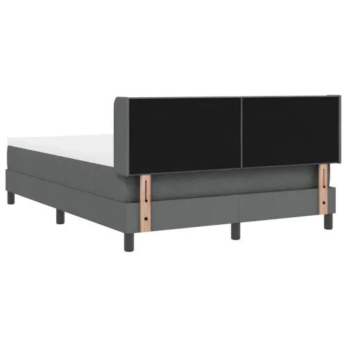 Box spring krevet Tamno siva 200 x 160 cm tkanina - Tamno siva 160 x 200 cm Prošiveno gumbima Cijena