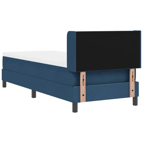 Box spring krevet s uzglavljem Plava 200 x 80 cm tkanina - Plava 80 x 200 cm Dizajn s rombovima Cijena