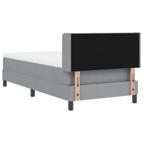 Box spring krevet Svijetlo siva 190 x 90 cm tkanina - Svjetlosiva 90 x 190 cm Dizajn s rombovima Cijena