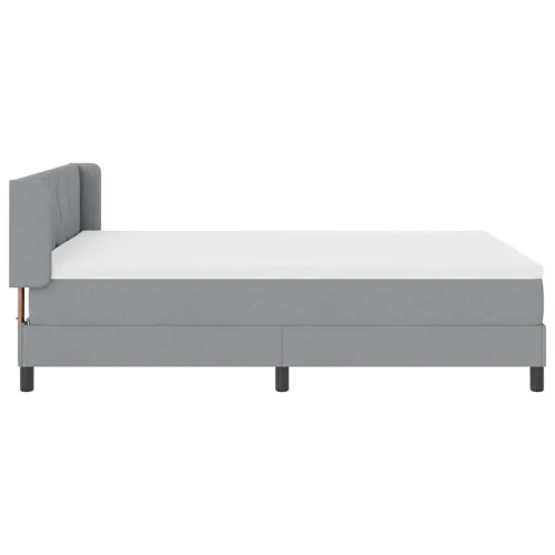 Box spring krevet Svijetlo siva 200 x 160 cm tkanina - Svjetlosiva 160 x 200 cm Dizajn s rombovima Cijena