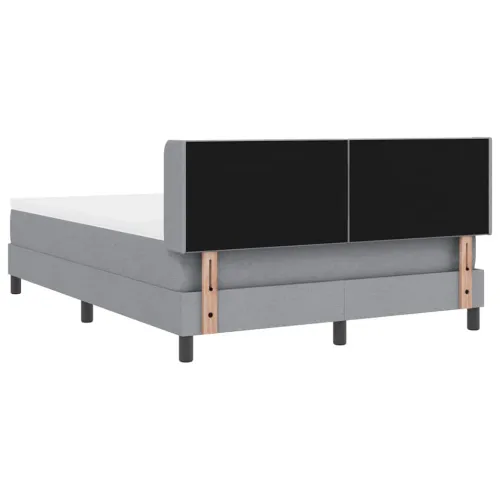 Box spring krevet Svijetlo siva 200 x 160 cm tkanina - Svjetlosiva 160 x 200 cm Dizajn s rombovima Cijena