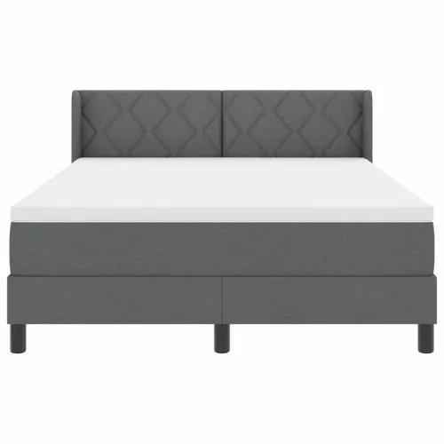 Box spring krevet Tamno siva 200 x 160 cm tkanina - Tamno siva 160 x 200 cm Dizajn s rombovima Cijena