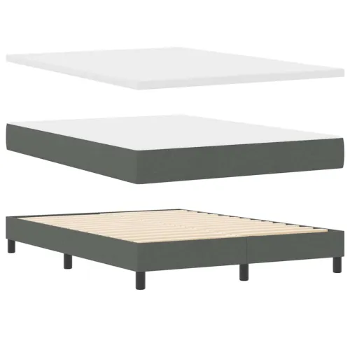Box spring krevet Tamno siva 200 x 160 cm tkanina - Tamno siva 160 x 200 cm Dizajn s rombovima Cijena