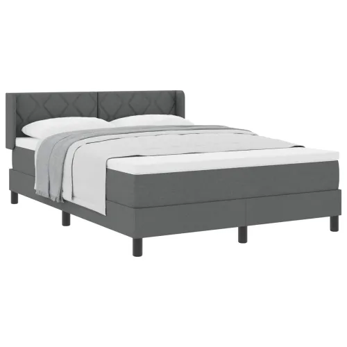 Box spring krevet Tamno siva 200 x 160 cm tkanina - Tamno siva 160 x 200 cm Dizajn s rombovima Cijena