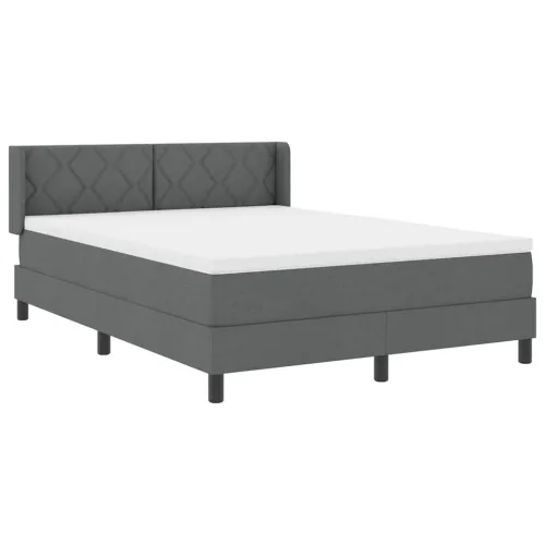 Box spring krevet Tamno siva 200 x 160 cm tkanina - Tamno siva 160 x 200 cm Dizajn s rombovima Cijena