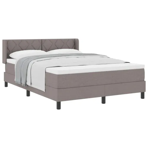 Box spring krevet Sivo-smeđa 200 x 160 cm tkanina - Sivo-smeđa 160 x 200 cm Dizajn s rombovima Cijena