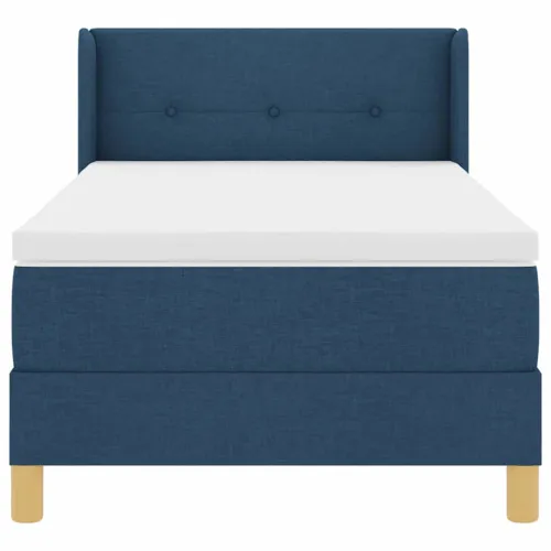 Box spring krevet s uzglavljem Plava 200 x 80 cm tkanina - Plava 80 x 200 cm Prošiveno gumbima Cijena