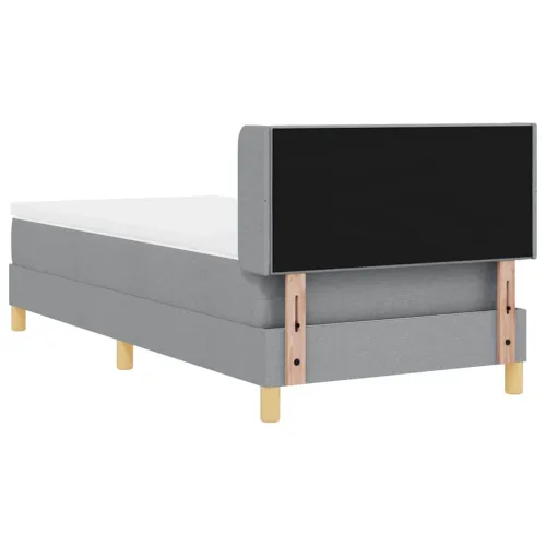 Box spring krevet Svijetlo siva 200 x 100 cm tkanina - Svjetlosiva 100 x 200 cm Prošiveno gumbima Cijena