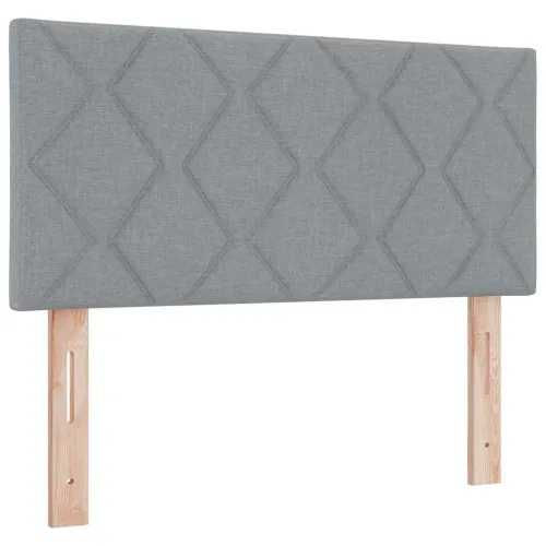 Box spring krevet Svijetlo siva 200 x 100 cm tkanina - Svjetlosiva 100 x 200 cm Prošiveno gumbima Cijena