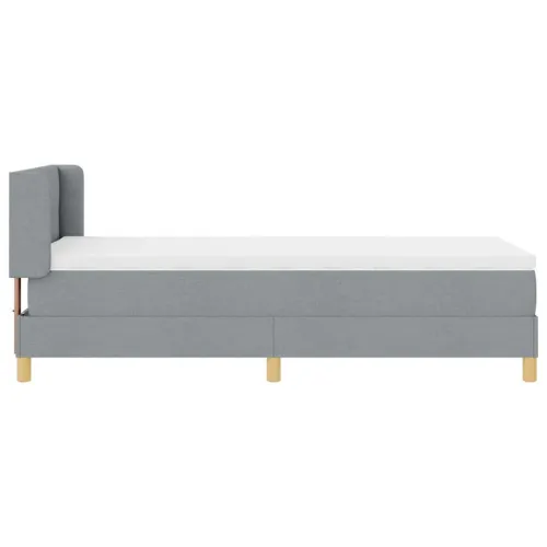 Box spring krevet Svijetlo siva 200 x 100 cm tkanina - Svjetlosiva 100 x 200 cm Prošiveno gumbima Cijena