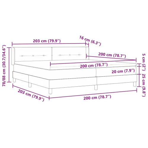 Box spring krevet s uzglavljem Krema 200 x 200 cm tkanina - Krema 200 x 200 cm Prošiveno gumbima Cijena