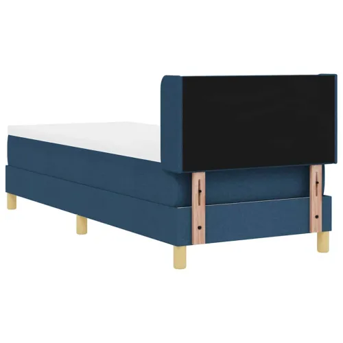 Box spring krevet s uzglavljem Plava 200 x 80 cm tkanina - Plava 80 x 200 cm Dizajn s rombovima Cijena