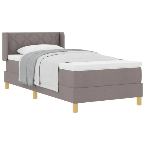 Box spring krevet Sivo-smeđa 200 x 100 cm tkanina - Sivo-smeđa 100 x 200 cm Dizajn s rombovima Cijena