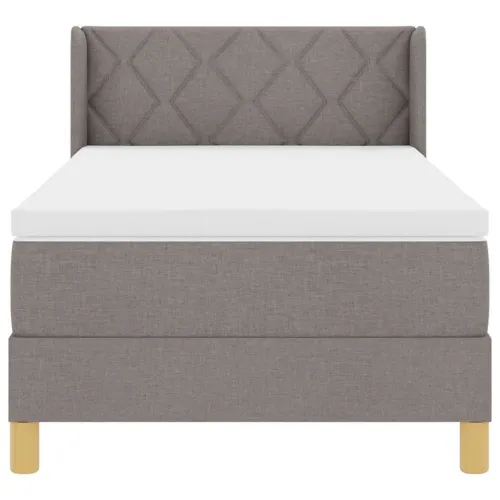 Box spring krevet Sivo-smeđa 200 x 100 cm tkanina - Sivo-smeđa 100 x 200 cm Dizajn s rombovima Cijena
