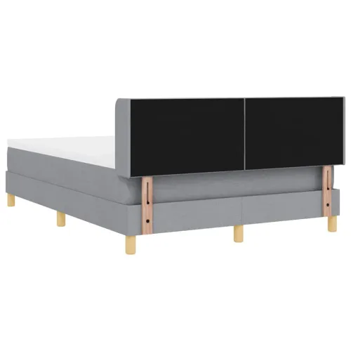 Box spring krevet Svijetlo siva 200 x 160 cm tkanina - Svjetlosiva 160 x 200 cm Dizajn s rombovima Cijena