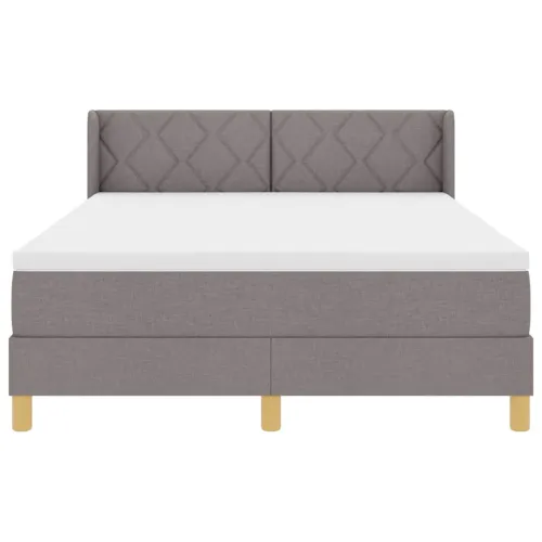 Box spring krevet Sivo-smeđa 200 x 160 cm tkanina - Sivo-smeđa 160 x 200 cm Dizajn s rombovima Cijena