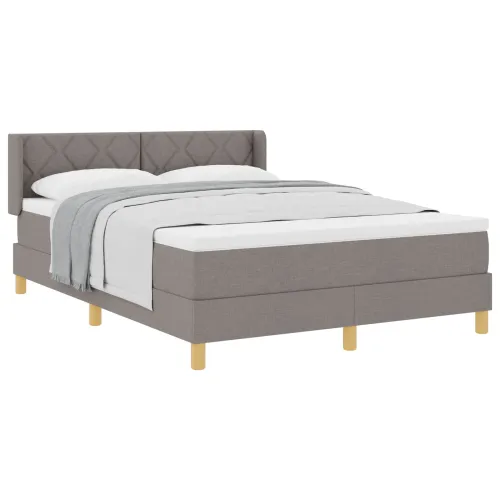 Box spring krevet Sivo-smeđa 200 x 160 cm tkanina - Sivo-smeđa 160 x 200 cm Dizajn s rombovima Cijena