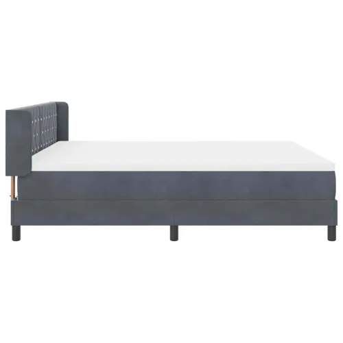 Box spring krevet Tamno siva 200 x 180 cm Baršun - Tamno siva 180 x 200 cm Kristal s dugmadima Cijena