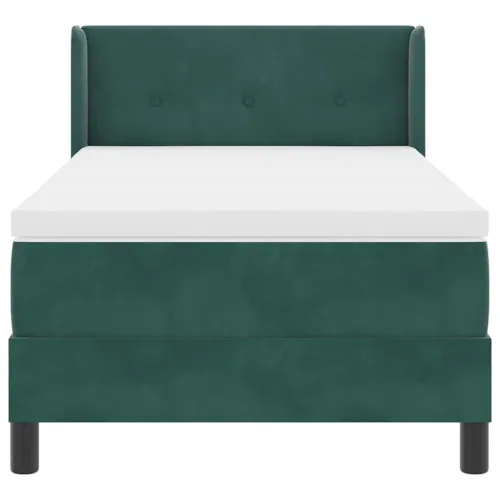 Box spring krevet Tamnozelena 200 x 100 cm Baršun - Tamnozelena 100 x 200 cm Prošiveno gumbima Cijena