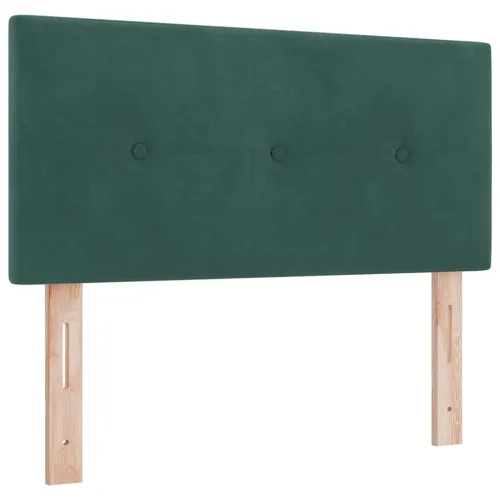 Box spring krevet Tamnozelena 200 x 100 cm Baršun - Tamnozelena 100 x 200 cm Prošiveno gumbima Cijena