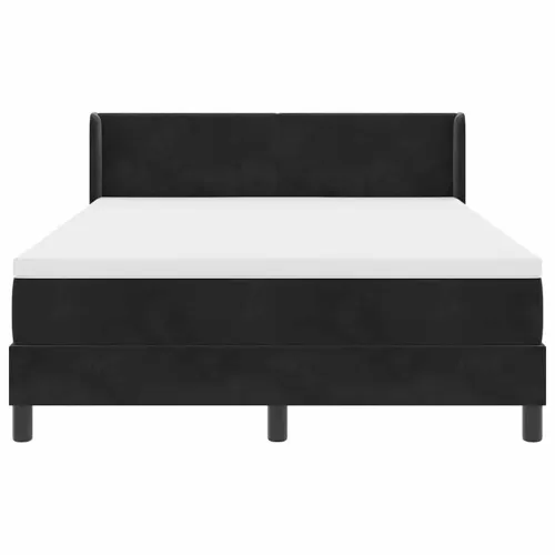 Box spring krevet s uzglavljem Crna 200 x 160 cm Baršun - Crna 160 x 200 cm Prošiveno gumbima Cijena