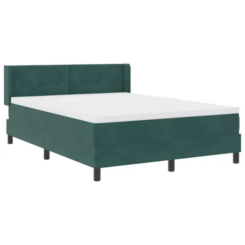 Box spring krevet Tamnozelena 200 x 160 cm Baršun - Tamnozelena 160 x 200 cm Prošiveno gumbima Cijena