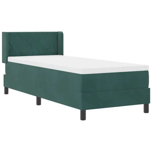Box spring krevet Tamnozelena 200 x 80 cm Baršun - Tamnozelena 80 x 200 cm Dizajn s rombovima Cijena
